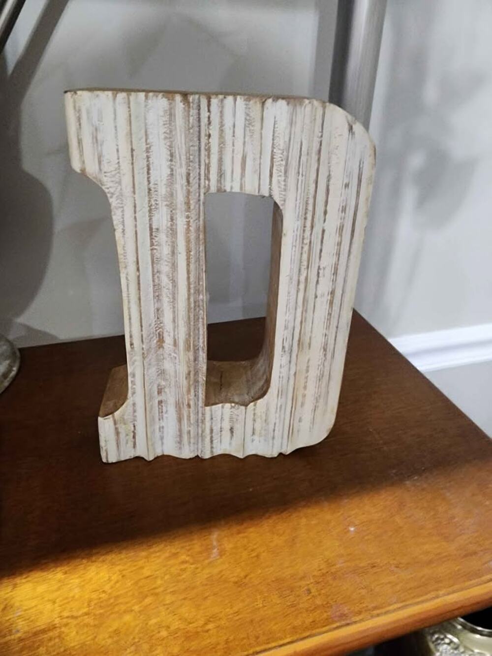 Wooden 8 inch Letter "D" Home Decor